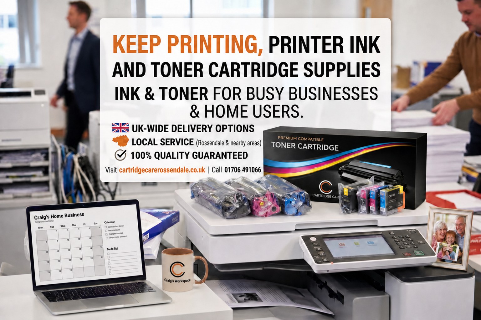 Keep printing printer ink and toner supplies for Rossendale